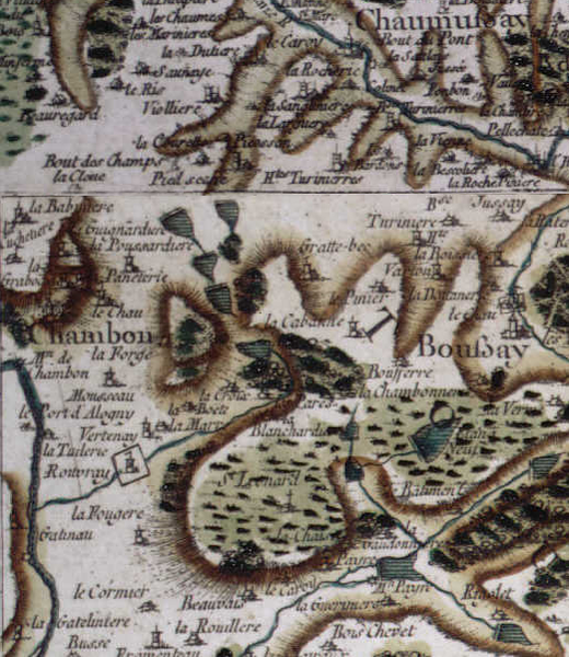 01 Chambon sur la Carte de Cassini
