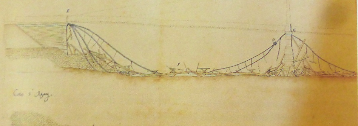 02 Dessin du pont foudroyé 1869 source AD S 1856