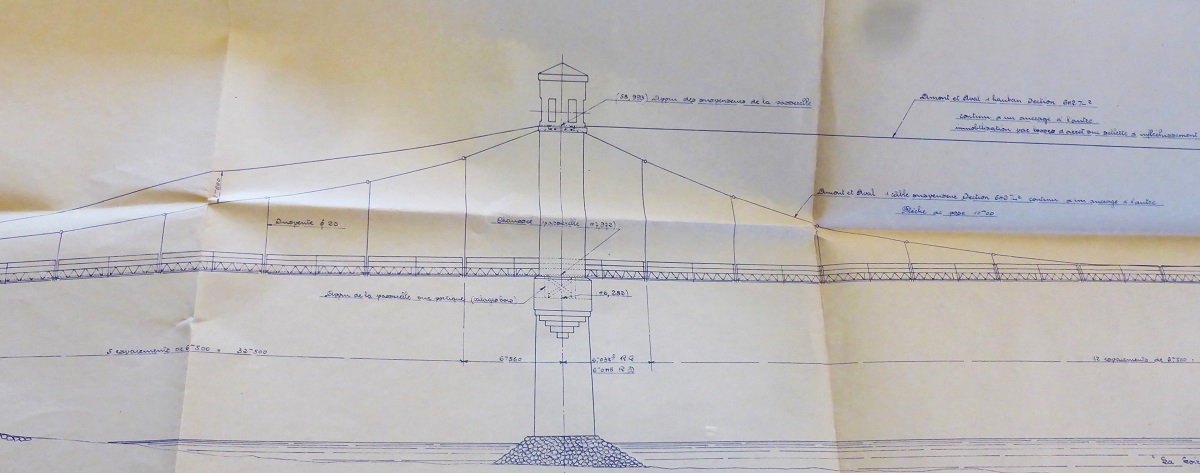 12 Plan de la passerelle provisoire en 1945source A