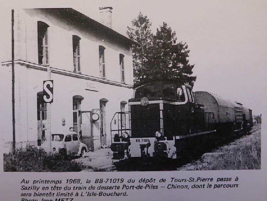 11 gare de Sazilly en 1968 cp