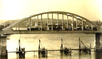 05 Premier pont entre Nouâtre et Marcilly sur Vienne cp collection Philippe Gautron