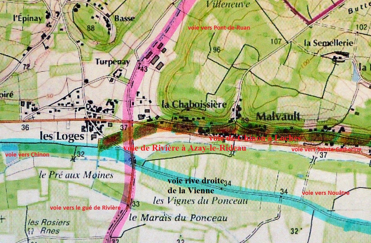 01 Le carefour des Loges carte IGN annotations PMD