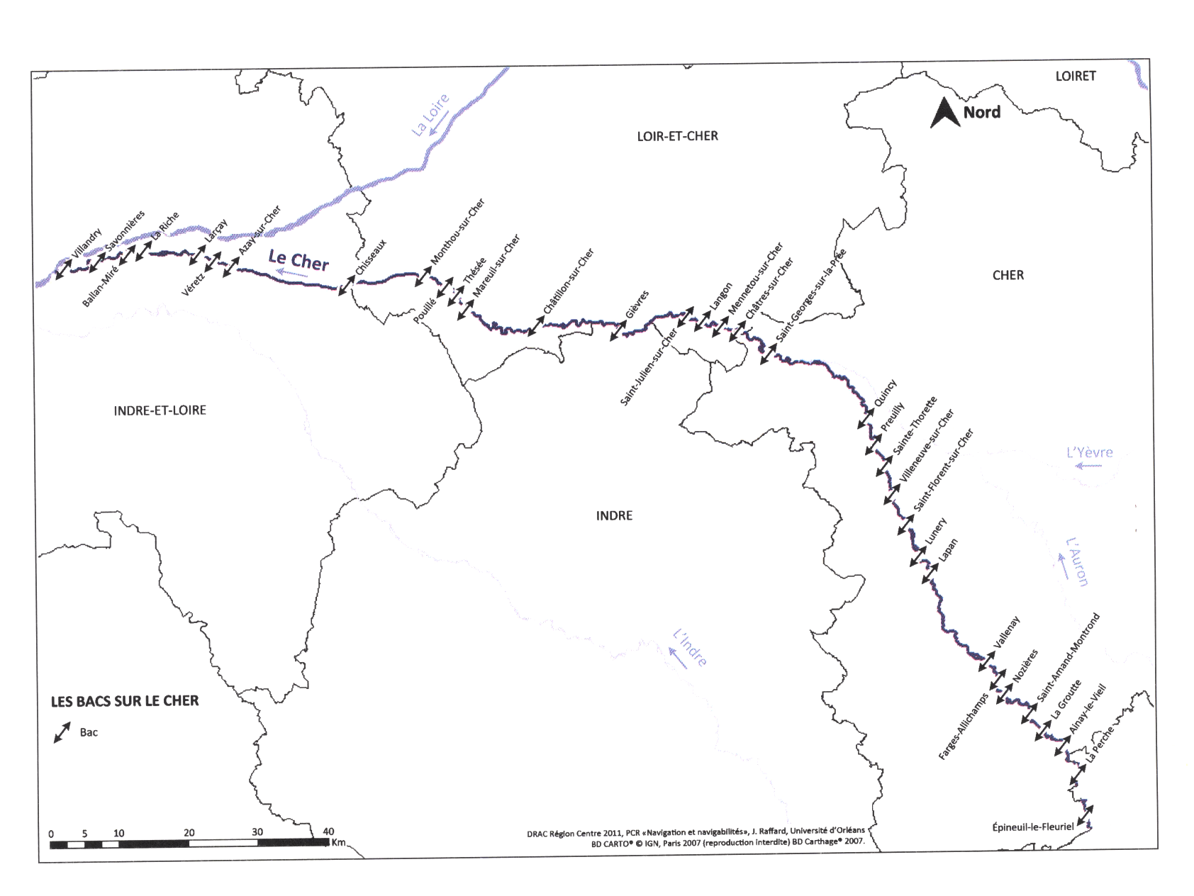 02 carte des bacs sur le Cher source AD 37