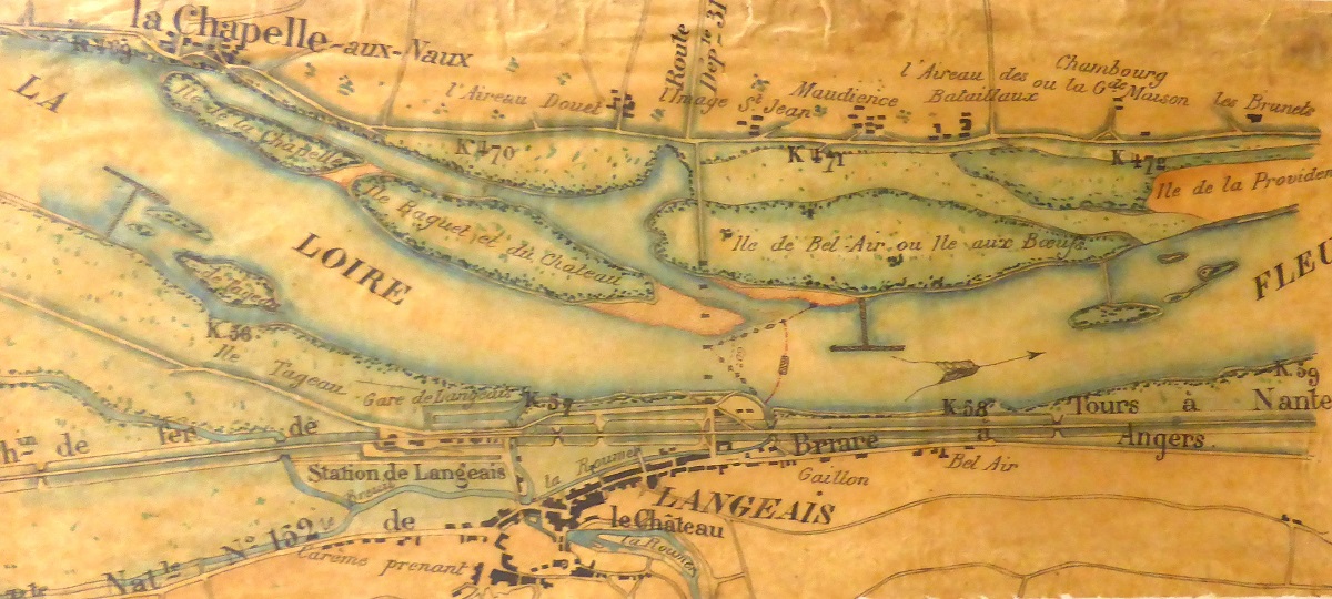 21 Langeais plan Ponts et Chaussées 1945 source AD37