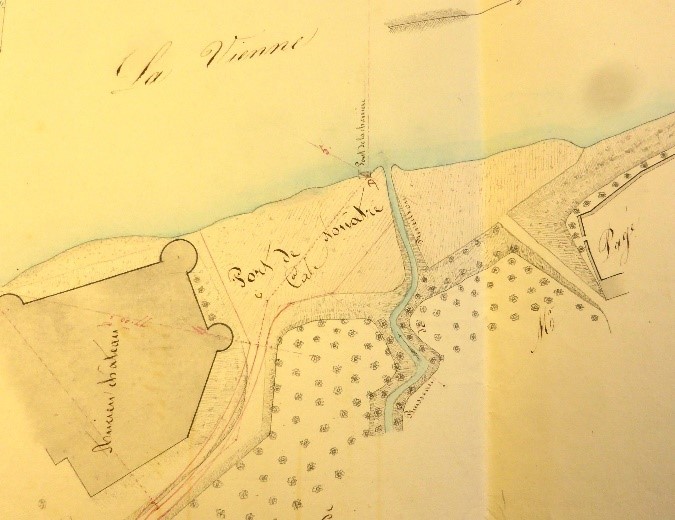 17 Plan 1840 de la cale de Nouâtre source AD 37 S 4785